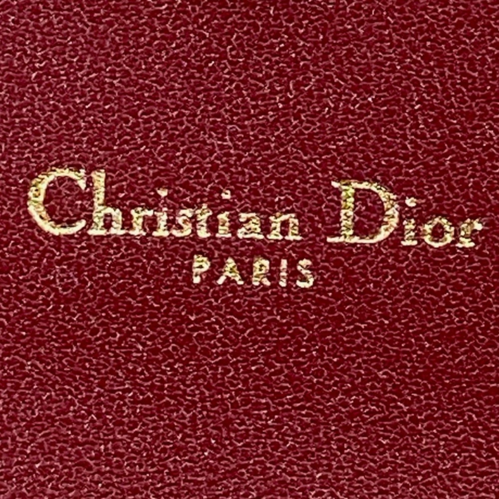 Authentic Pre-Owned Dior Medium Saddle Pouch with Chain Burgundy Goatskin - Picture 13 of 16